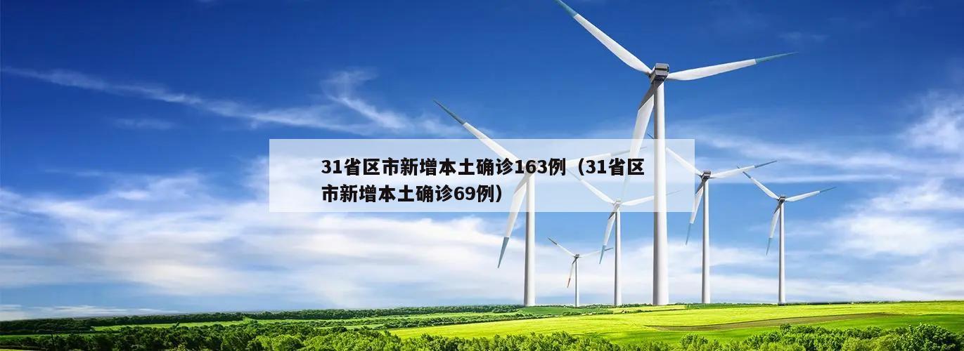 31省区市新增本土确诊163例(31省区市新增本土确诊69例)